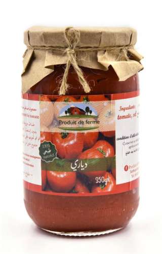 Pot de double concentré de tomate de la marque Produit de Ferme
