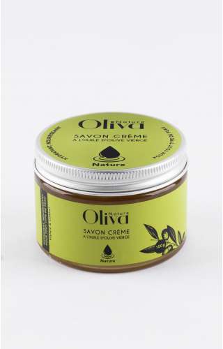Flacon de savon crème nature de la marque Oliva Nature